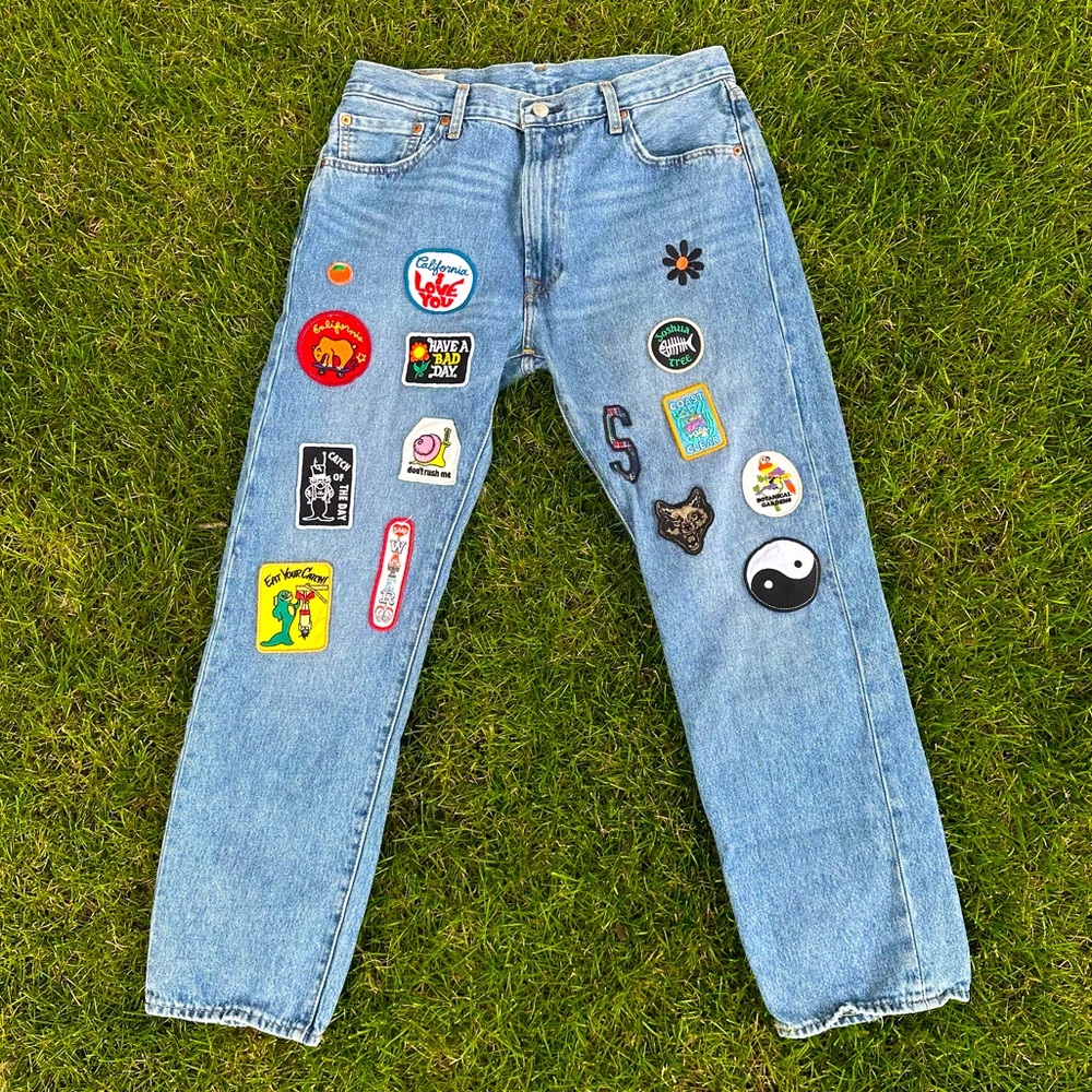 Levi’s Premium 551z all over patchwork jeans 33x30